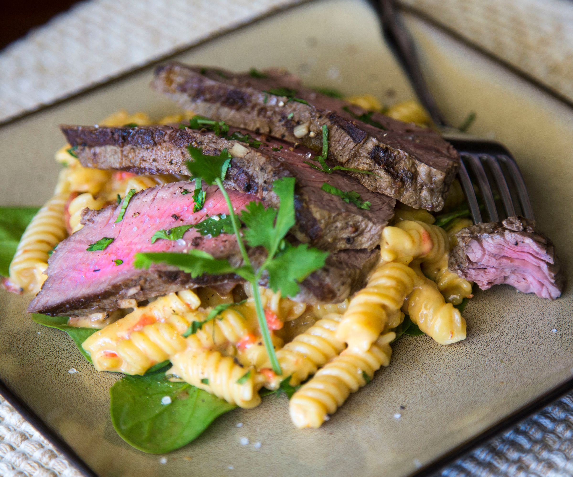 Sirloin With Cowboy Mac-n-Cheese