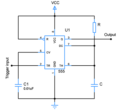 Monostable Circuit Using 555 Using Rcad Software Important Calculations in Electronics : 7 Steps - Instructables