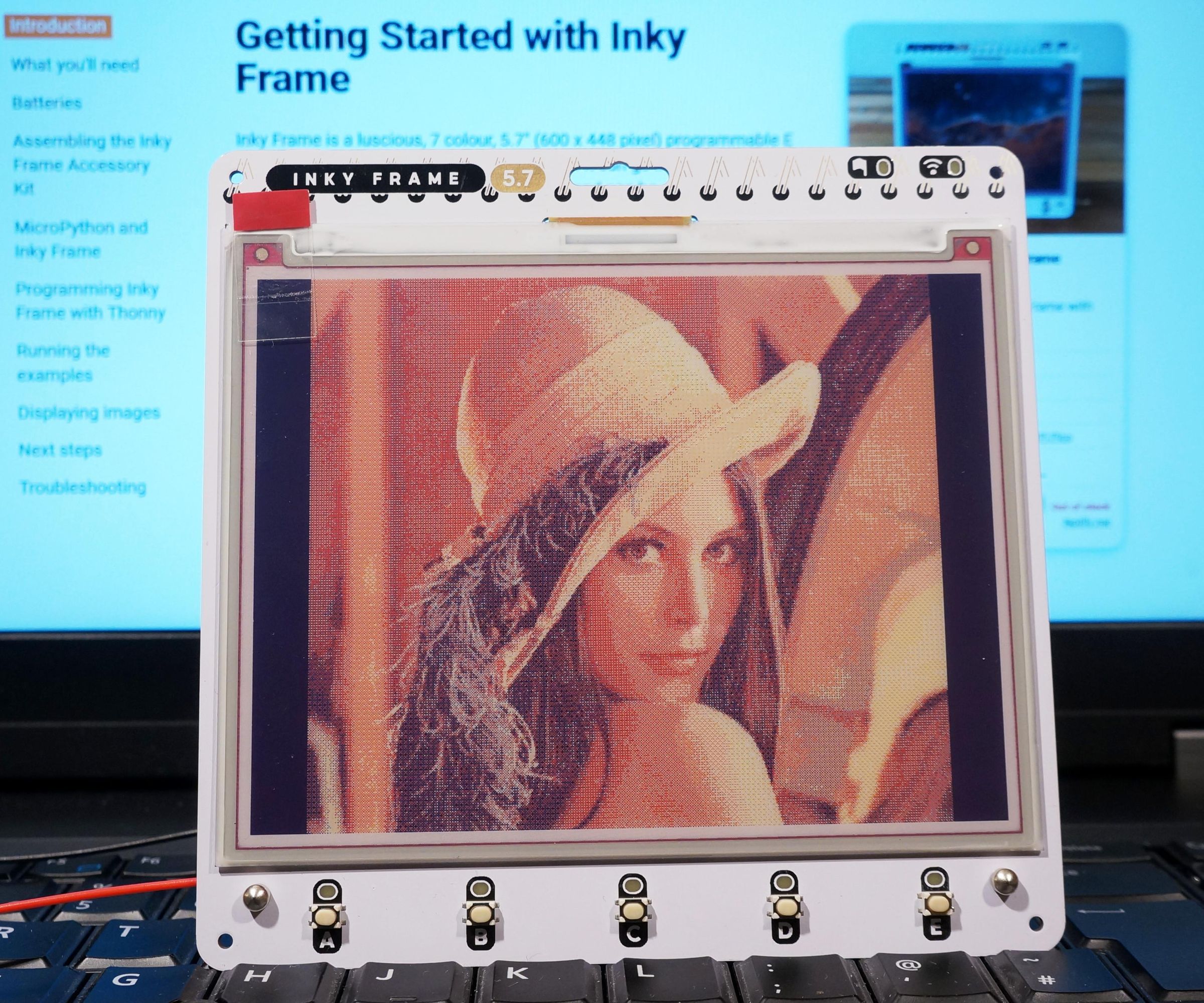 BatteryPowered Digital Picture Frame Using Pimoroni Inky Frame 12
