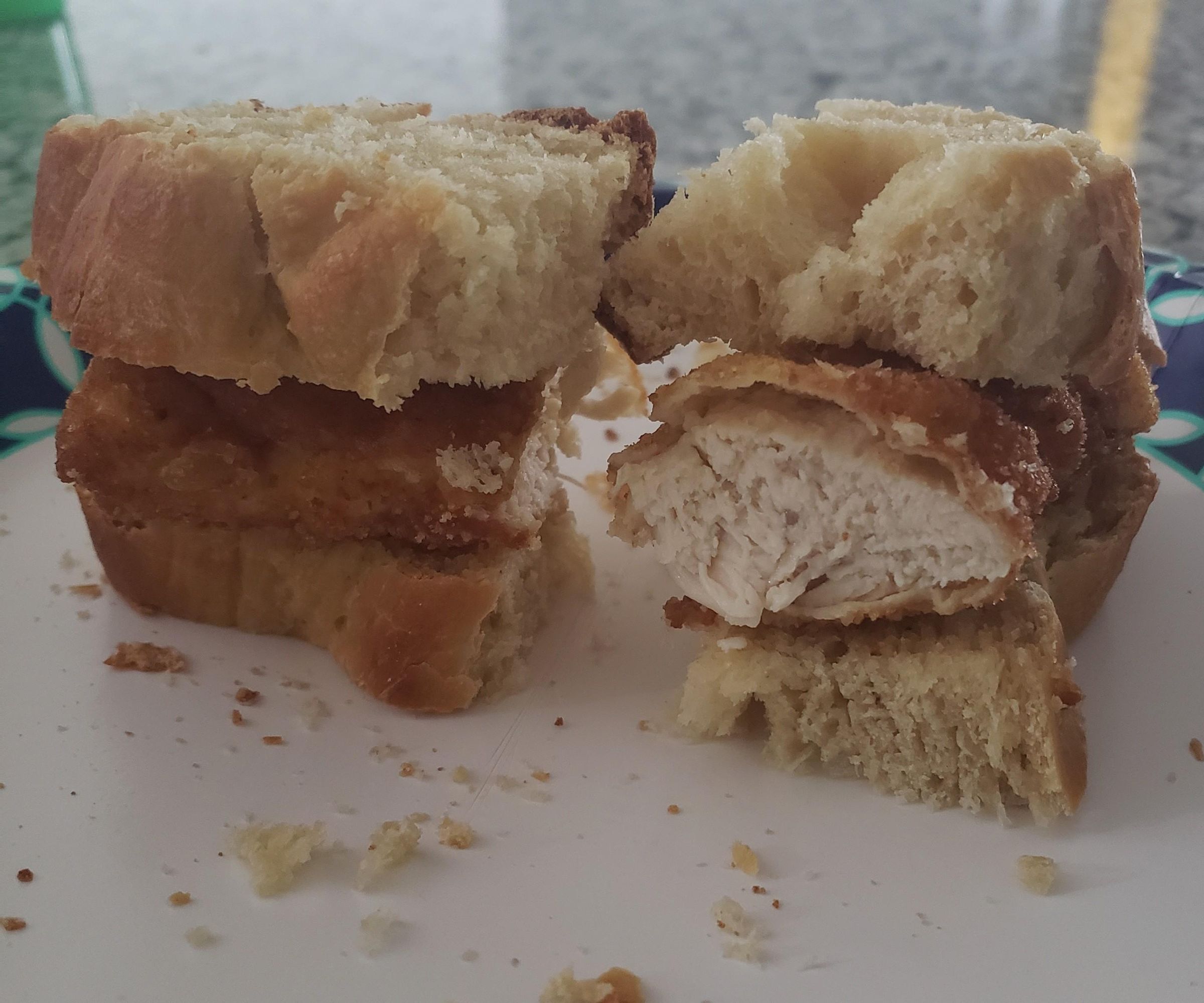 A Chicken Sandwich With Challah Bread
