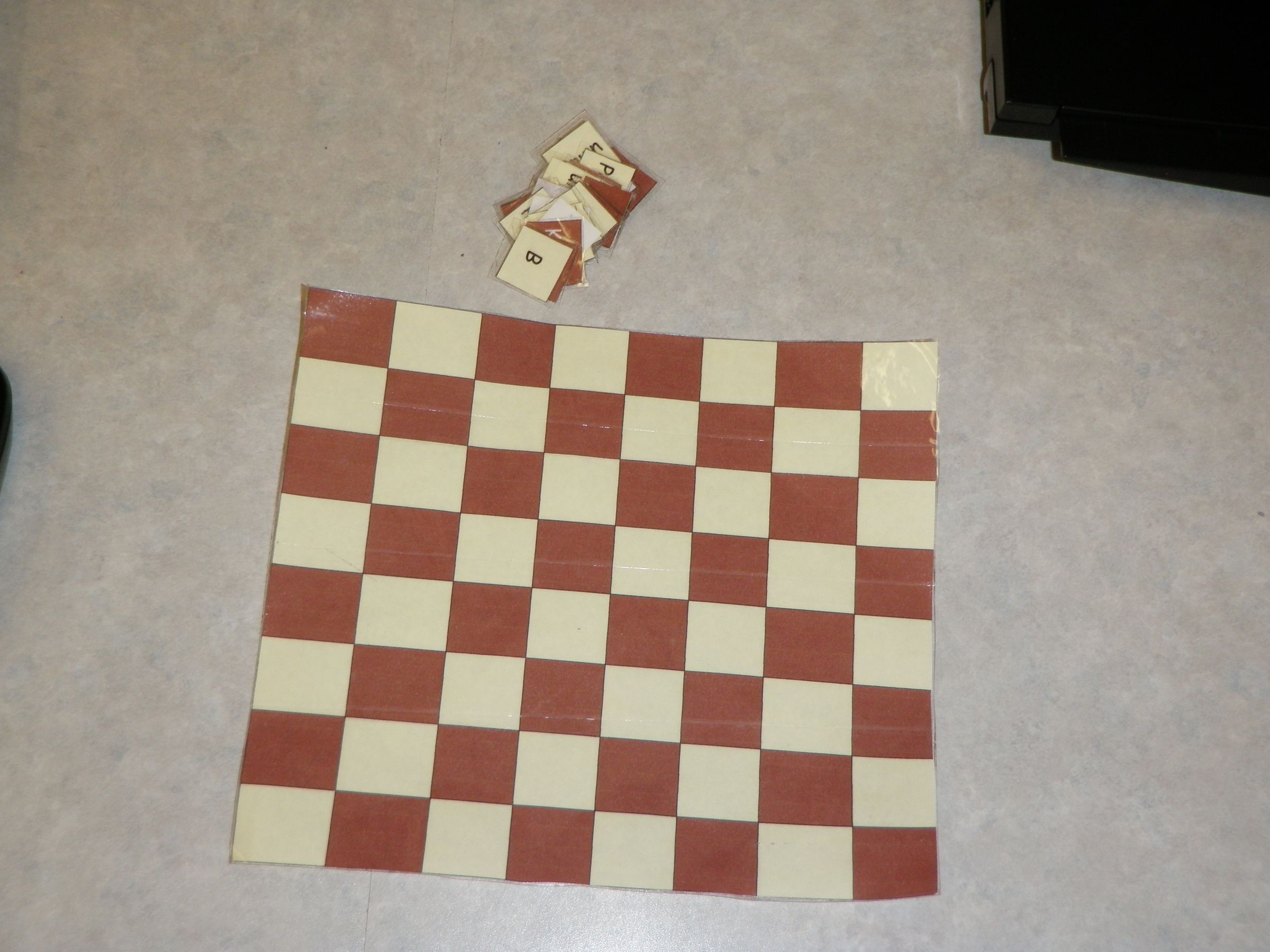 Portable Mini Chess Set Made Out of Just Paper and Tape
