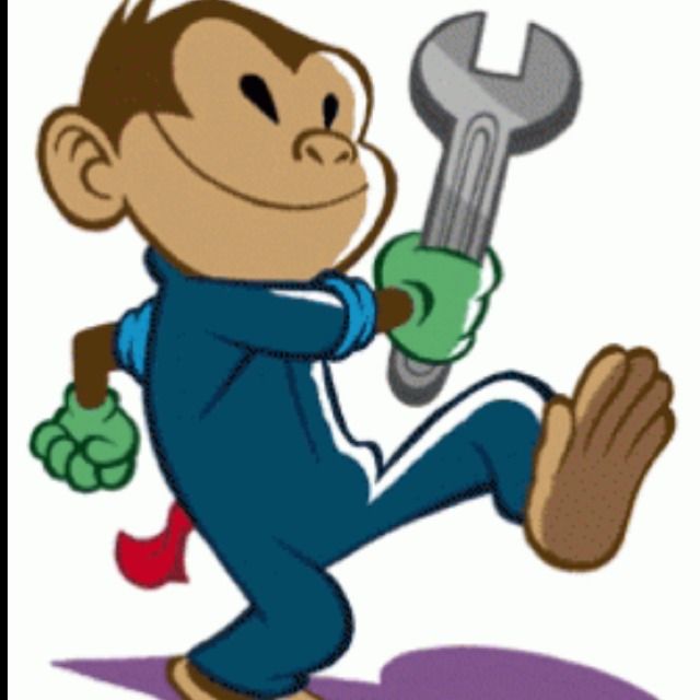 monkey with a wrench