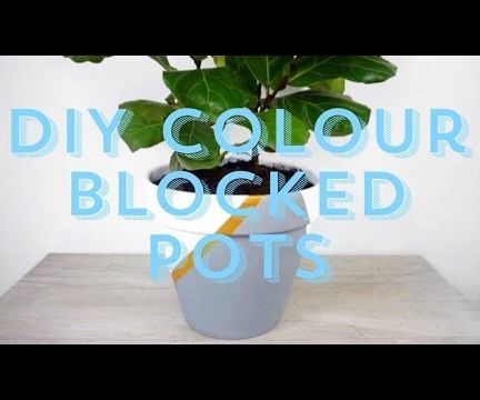 DIY Colour Blocked Pots