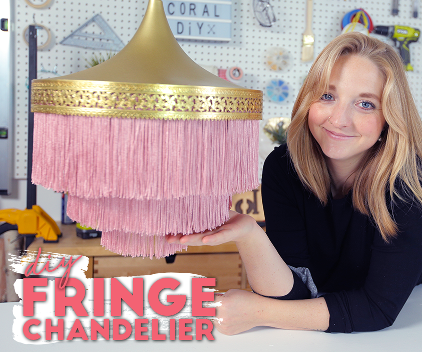 DIY Fringe Chandelier 