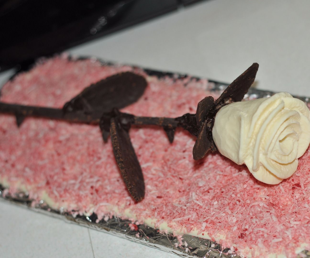 Hand Carved Chocolate Rose