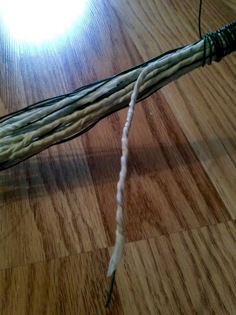 Adding the Wire to Each Flower