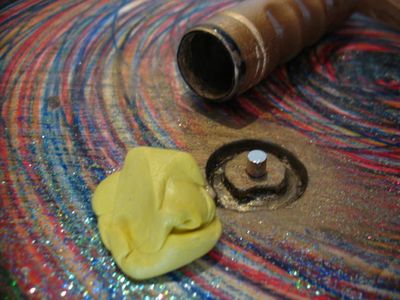 Glue Magnets Into the Spinner Handle and Spinner Top