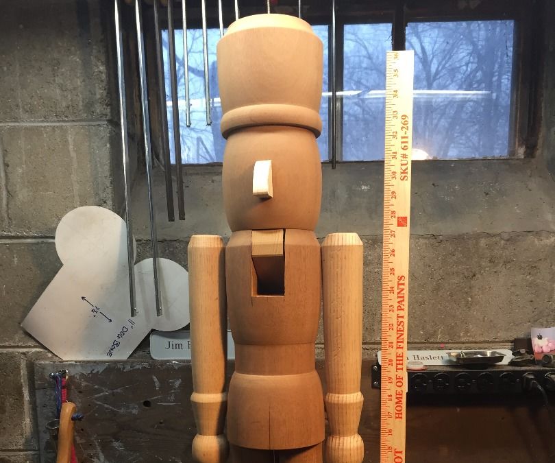 3 Foot Tall Wooden Nutcracker Hearth Decoration