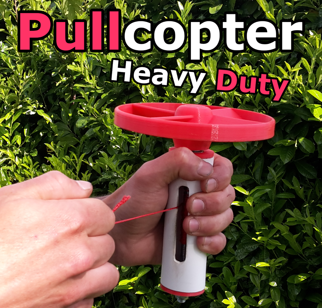 Pull string top helicopter