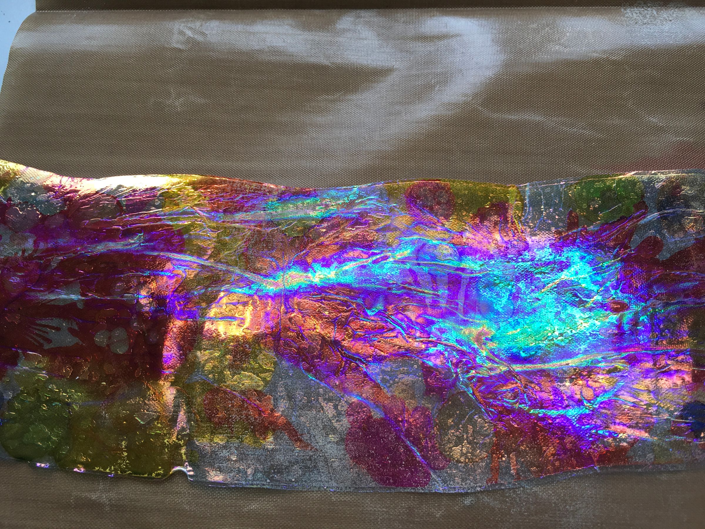Alcohol Ink and Angelina Film GravityDefying Sculpture 6 Steps (with