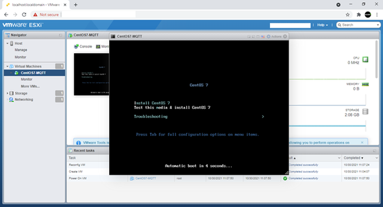 CentOS 7.0 Installation - the First VM