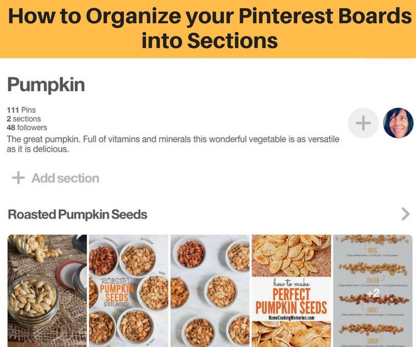 How to Organize Your Pinterest Boards Into Sections