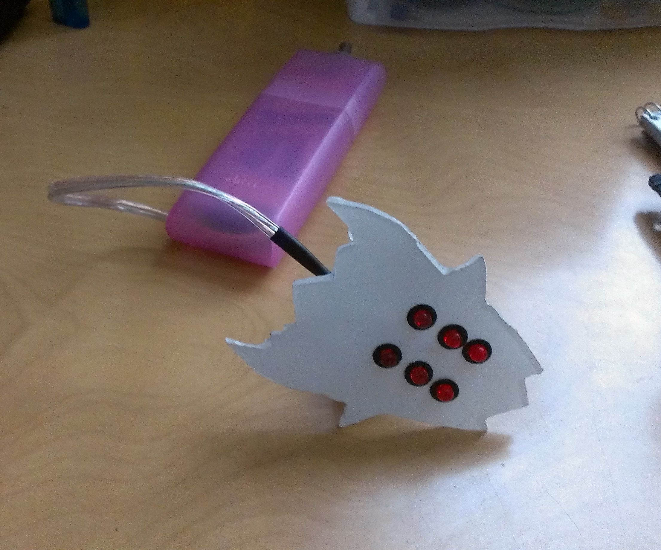 Bleach "hollow" inspired rear bicycle light