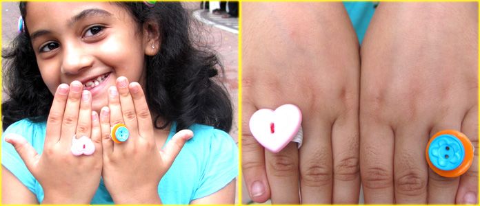 DIY Button Rings for Kids