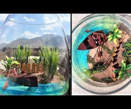How to Make Epoxy Resin Art|Beach Terrarium|Landscape Row Boat Diorama