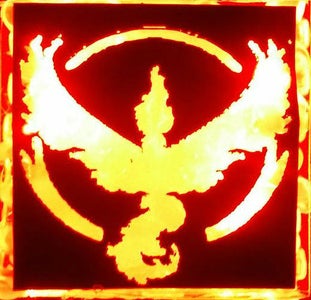 Team Valor Light Up Badge for Pokemon GO
