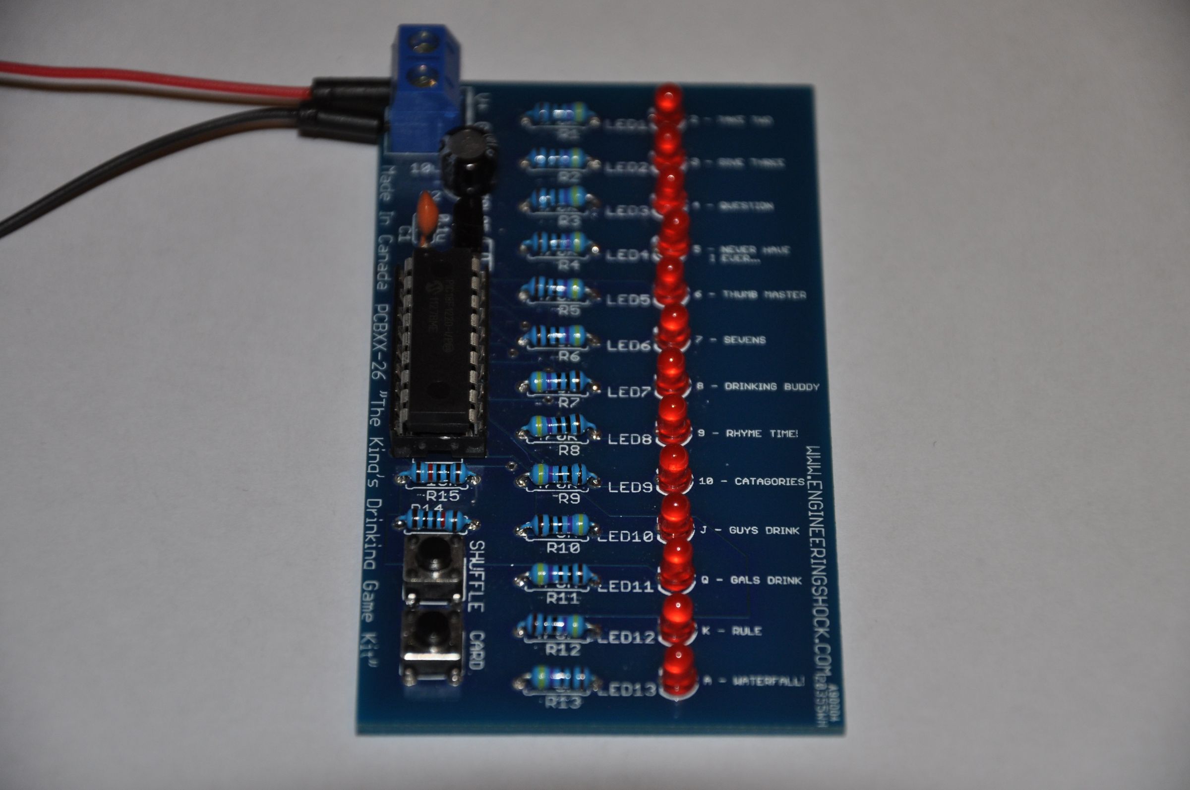 The Electronic "Kings" Drinking Game Circuit!