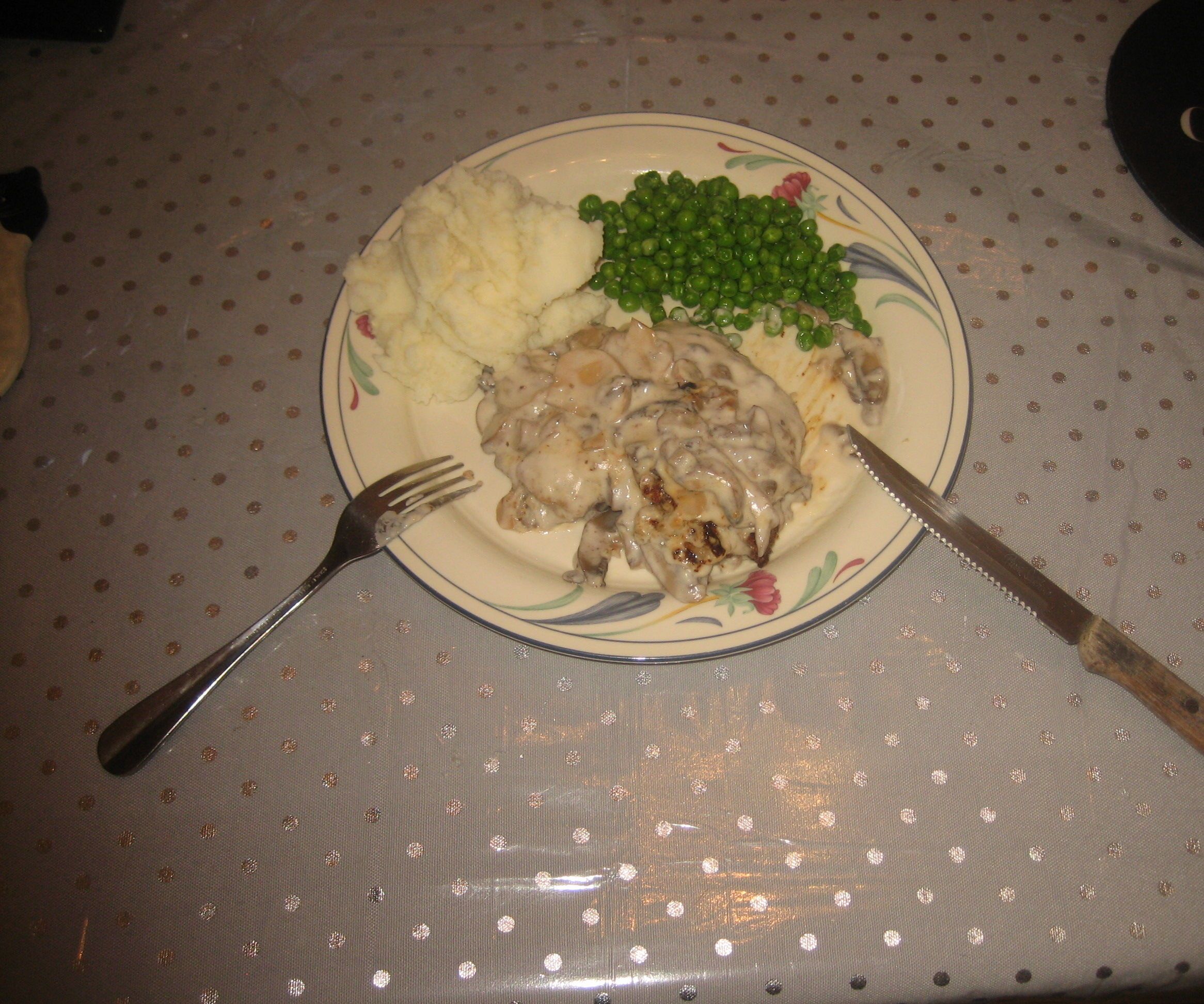 PORK CHOPS IN MUSHROOM SAUCE