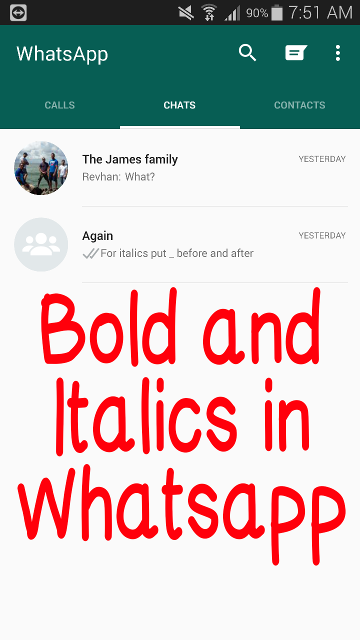 How to Send Bold and Italics Text in Whatsapp