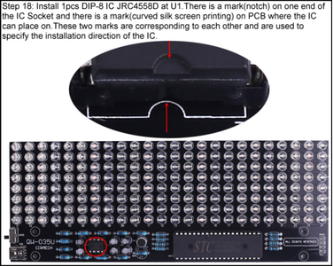 Install Toggle Switches, STC12C5A60S2 Controller, DIP-8 IC JRC4558D, Potentiometer