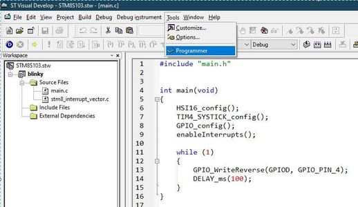 Setup ST Visual Develop With the Cosmic STM8 Compiler : 11 Steps ...