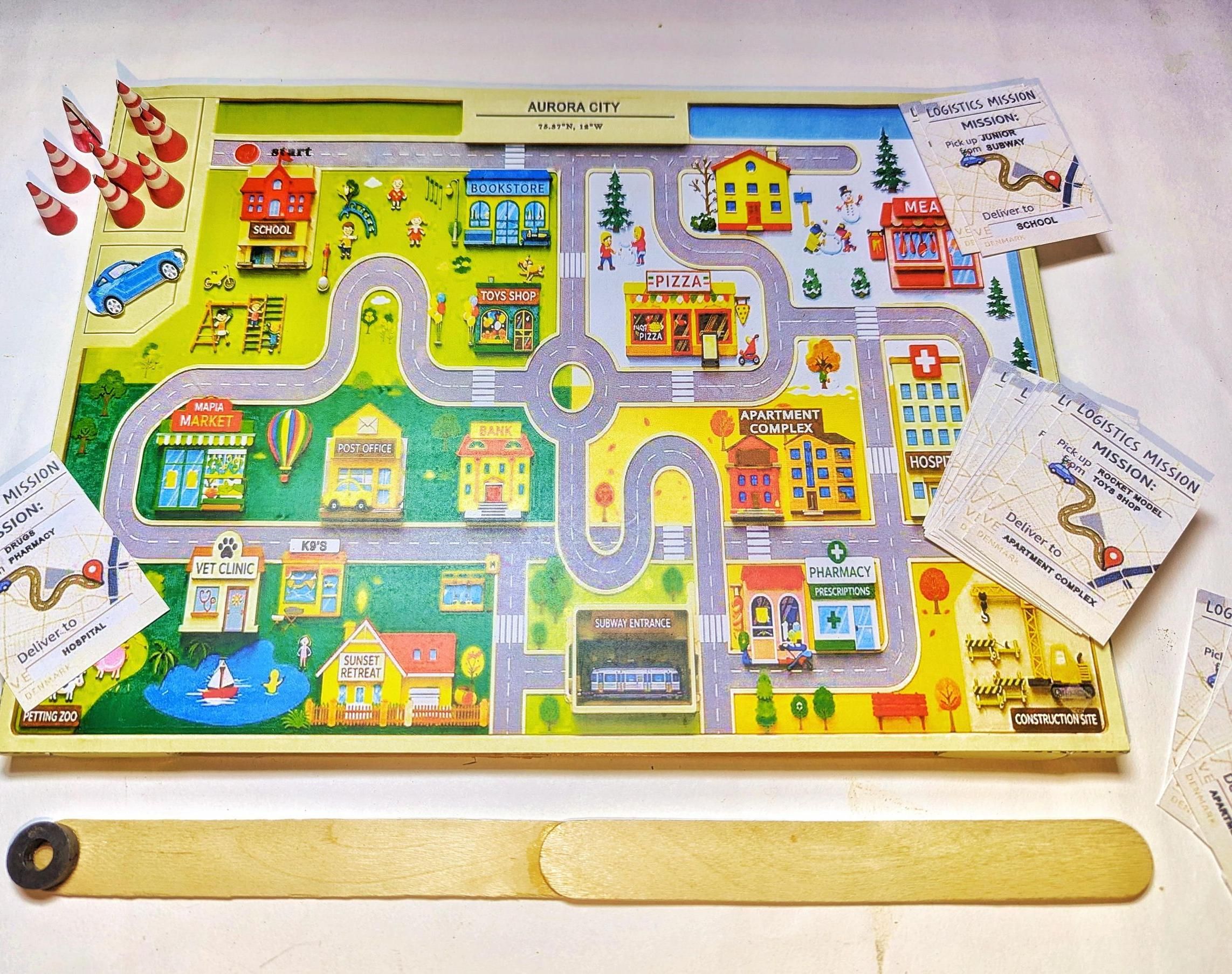 DIY Cityscape Map Board Game