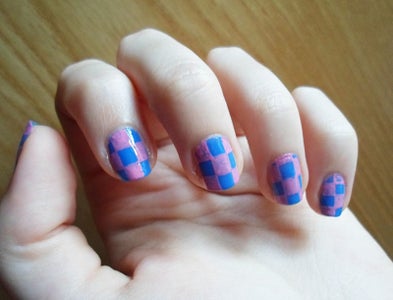 Checks Nail Art