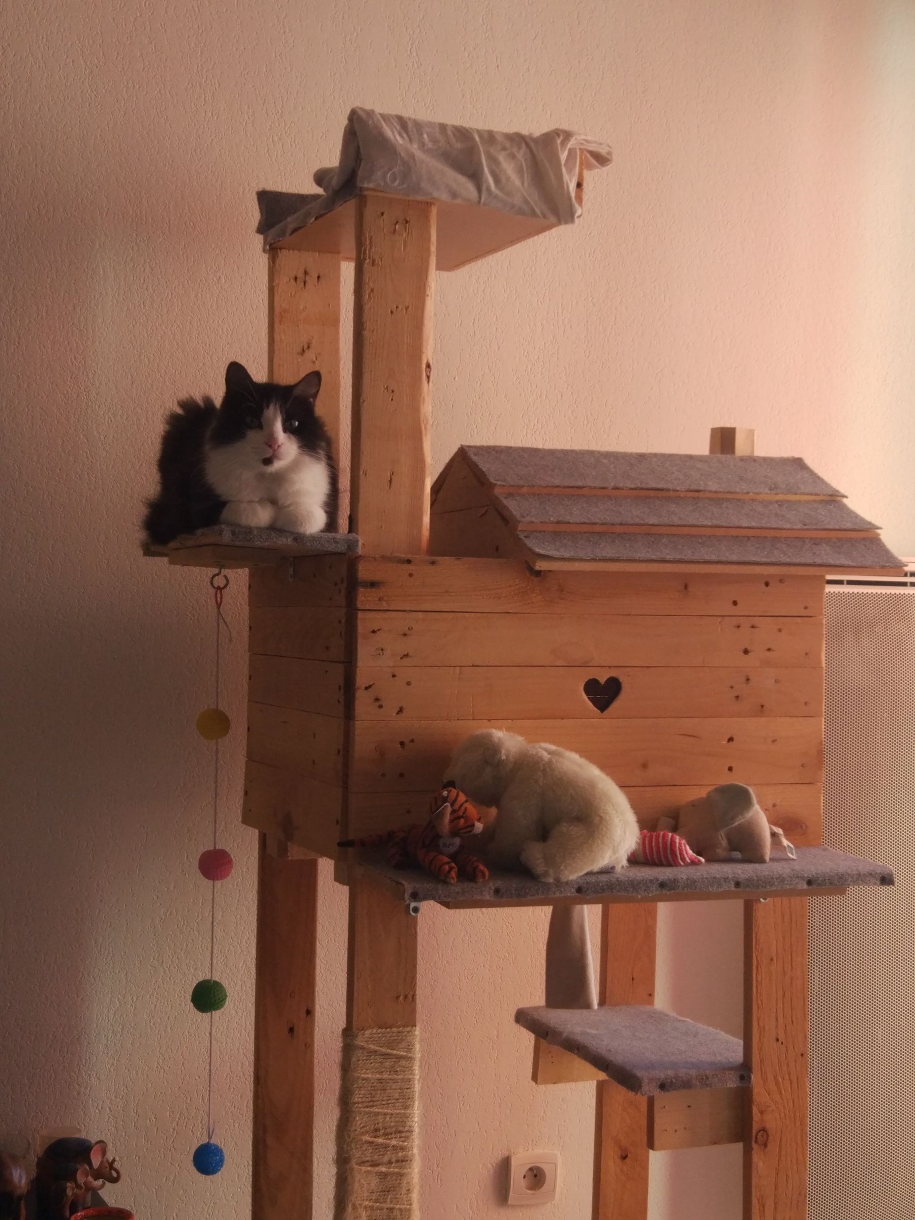 Pallet Cat House on Stilts - Image 1