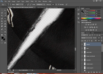 Creating the Torn Cloth Effect or the Deep Cuts(optional)