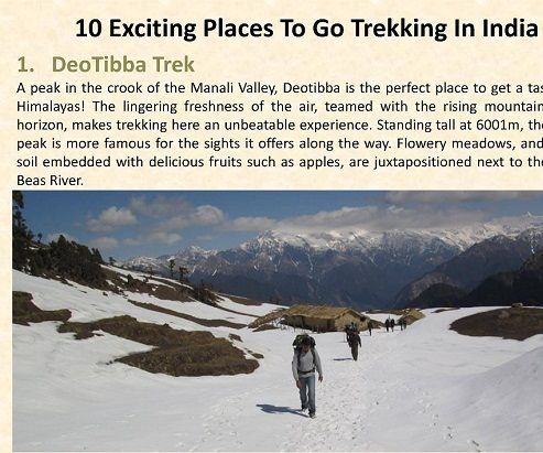 10 Exciting Places to Go Trekking in India