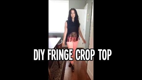 DIY Fringe Cropped Shirt