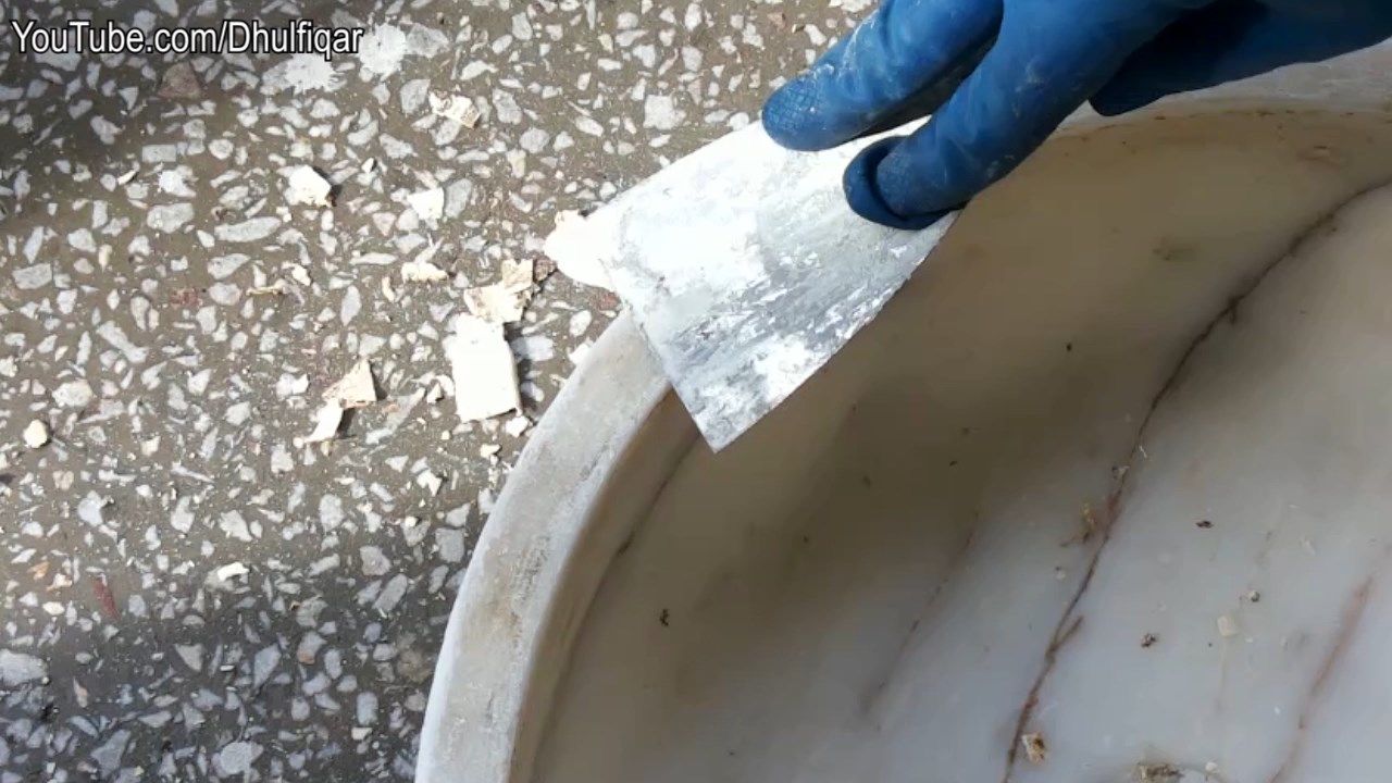 How to Install an Undermount Sink That Fell Off the Countertop (Marble ...