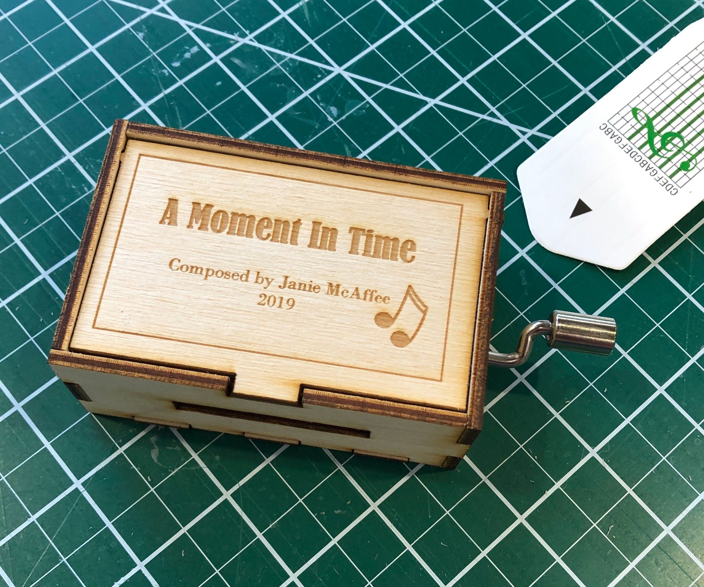 Laser Cut Music Box for Custom Composition