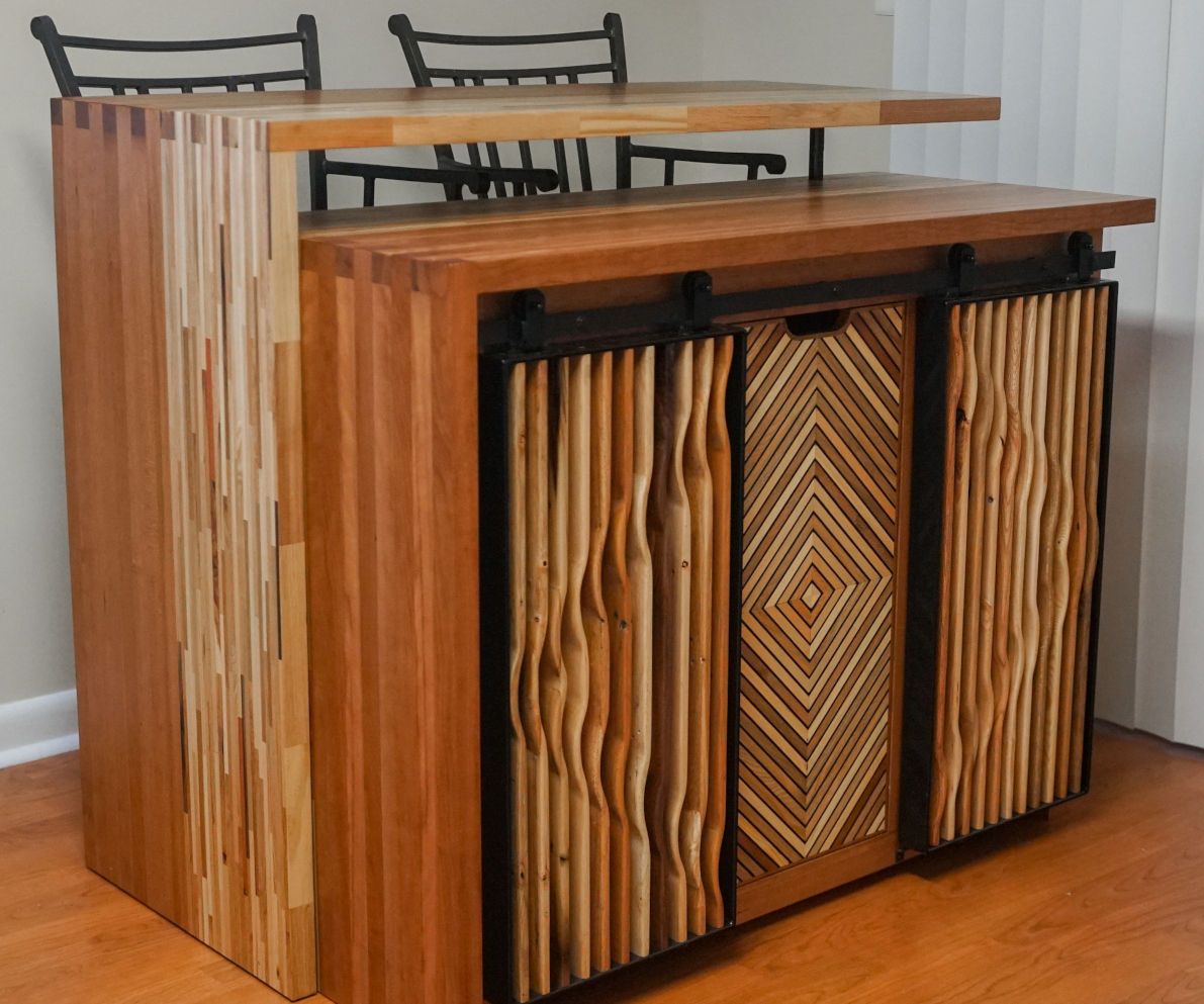 Kitchen Island Cabinet From Reclaimed Wood