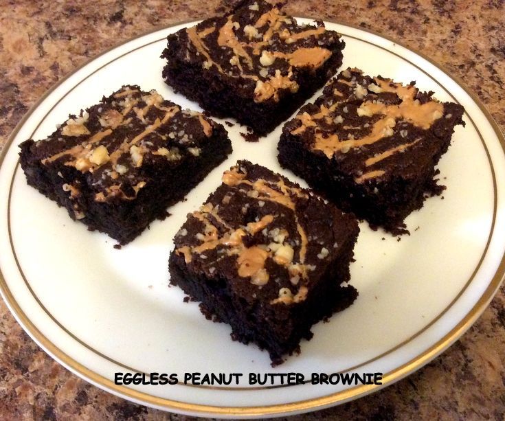 Eggless Peanut Butter Brownie