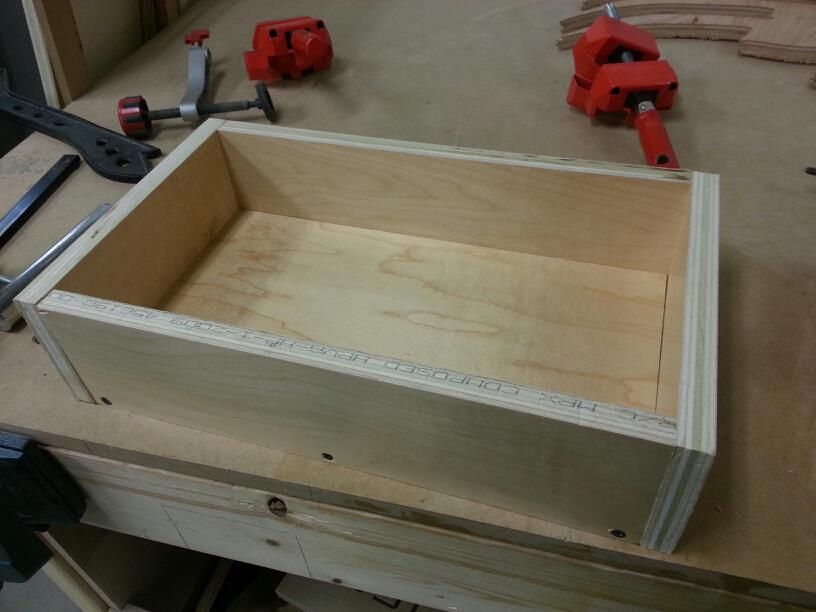 Making a small toolbox from scavenged wood.