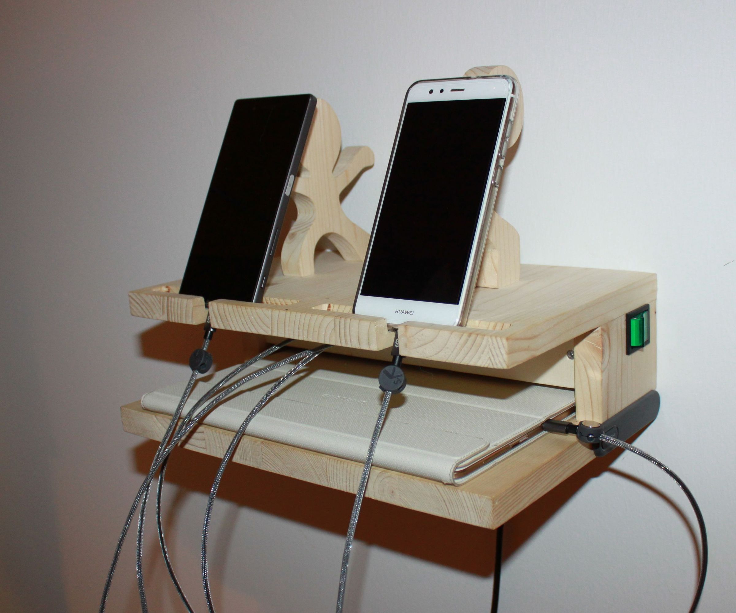 Cell Phone Stand With Integrated Charger