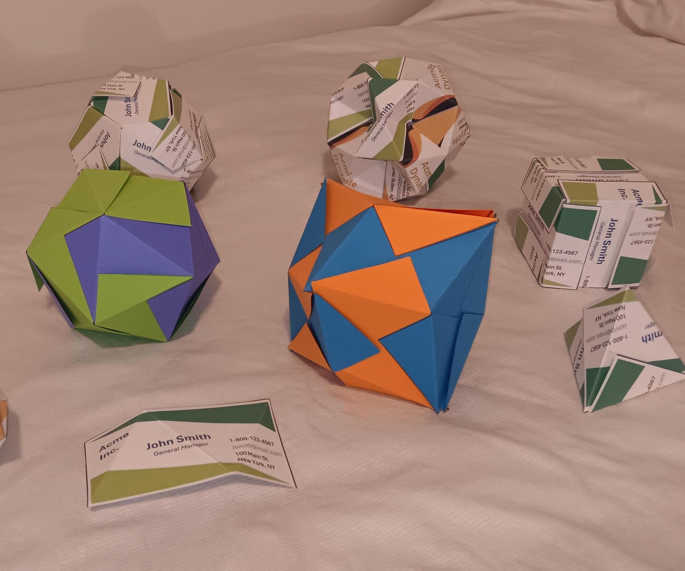 Business Card - Platonic Polyhedrons / Executive Desk Puzzle
