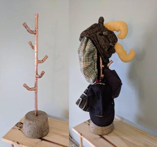 Copper & Concrete Hat Rack