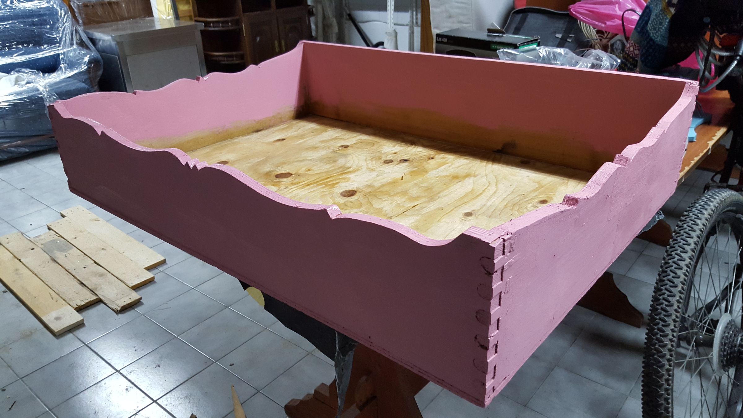 Dog Bed Wood Vintage