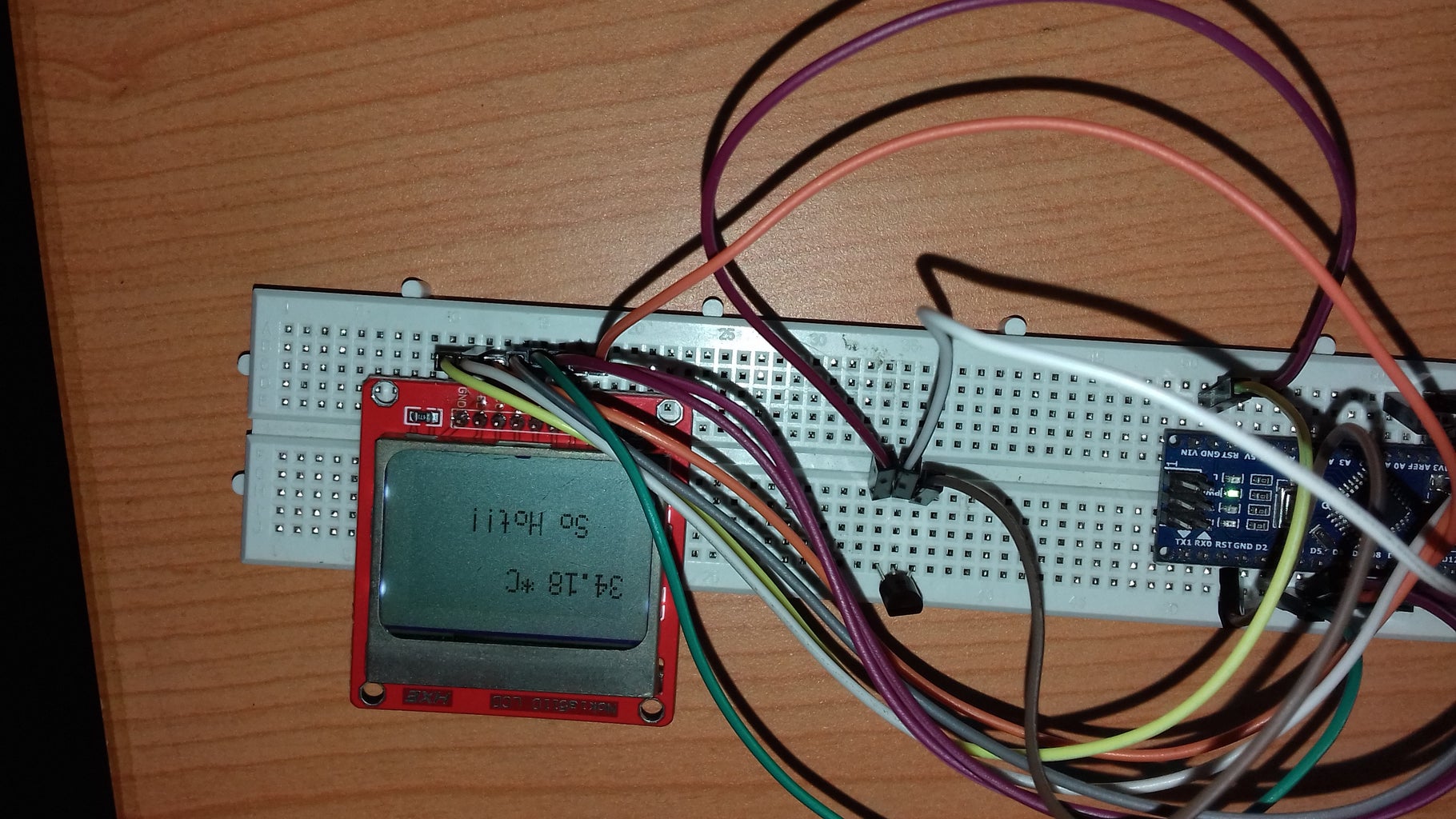 DIY Arduino Digital Thermometer 5 Steps Circuit Diagram