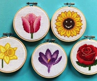How to Cross-stitch Flowers