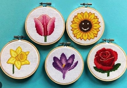 How to Cross-stitch Flowers