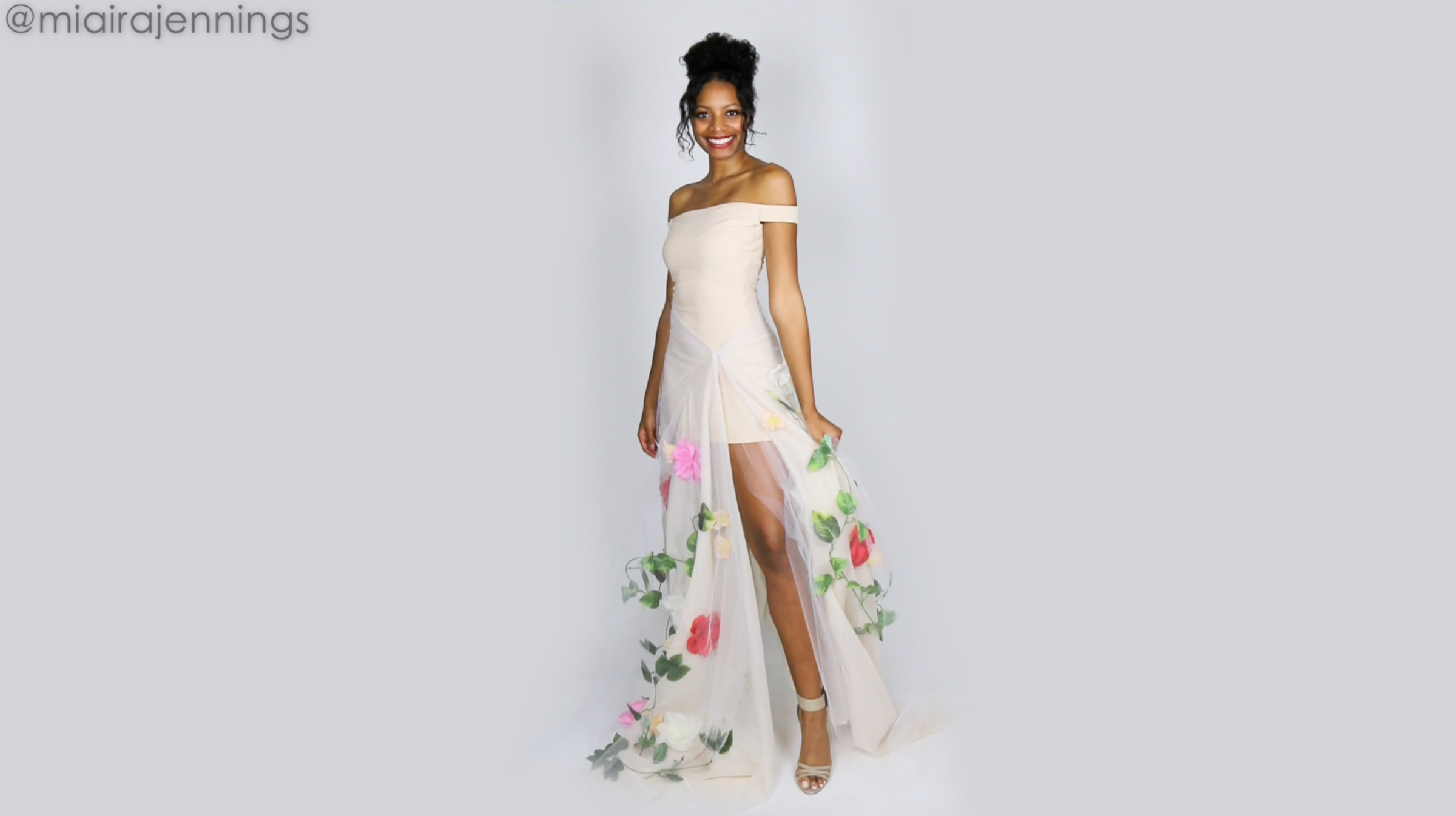 How to Make a DIY Flower Gown Out of Basic Shapewear 4 Steps (with