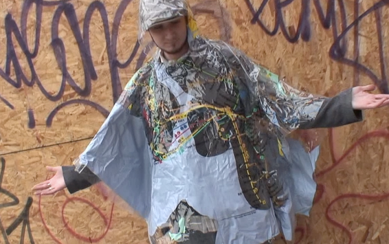 How to Make a Rain Poncho Out of a Shower Curtain