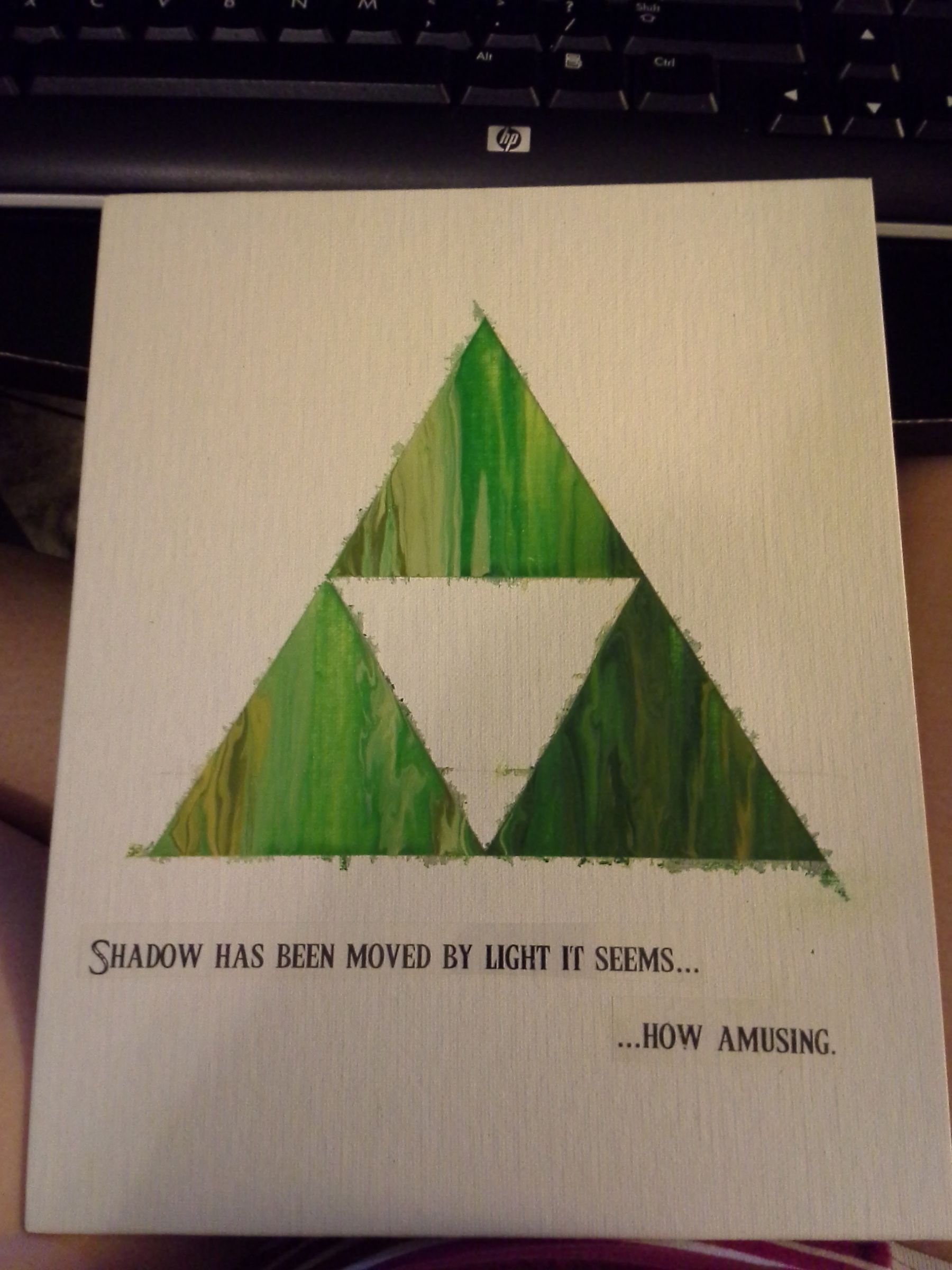 The Legend of Zelda Melted Crayon Art - Triforce