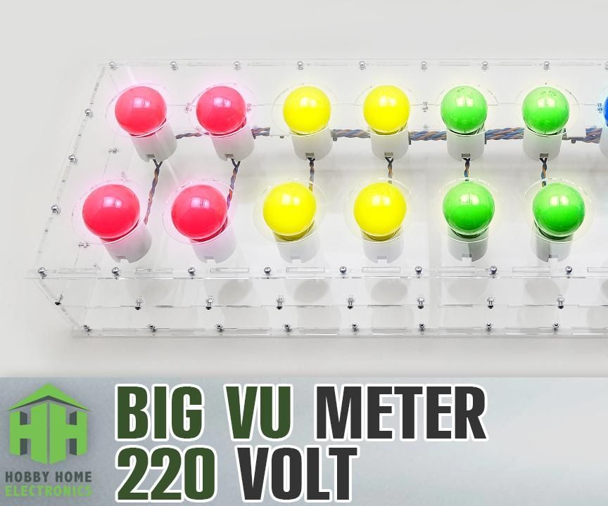 Big VU Meter on Incandescent Lamps 220 Volt.