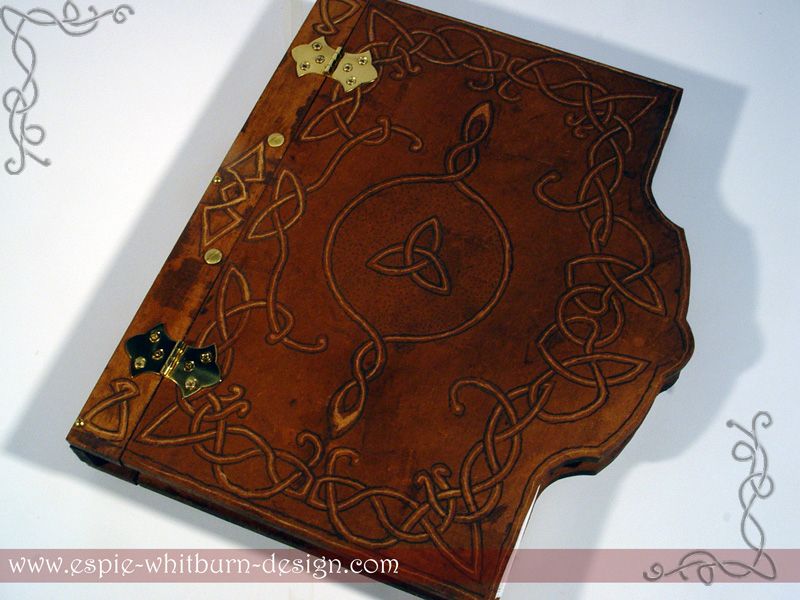Engraved Book, Book of Shadows, Grimoire, Journal, Notebook, Visual Diary