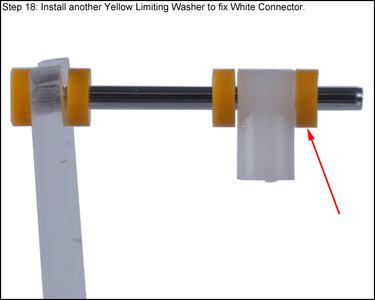 Install Another Yellow Limiting Washer to Fix White Connector