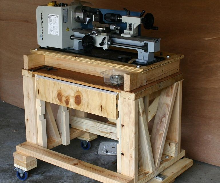 Anti-Wobble Wheeled [Lathe] Table